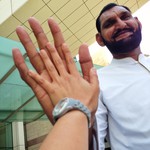 Hi-five with Abdul! #tallestman #dubai #InterconDFC